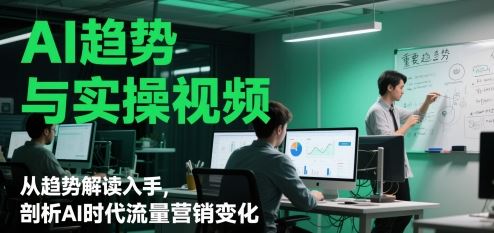 AI趋势与实操视频,从趋势解读入手,剖析AI时代流量营销变化