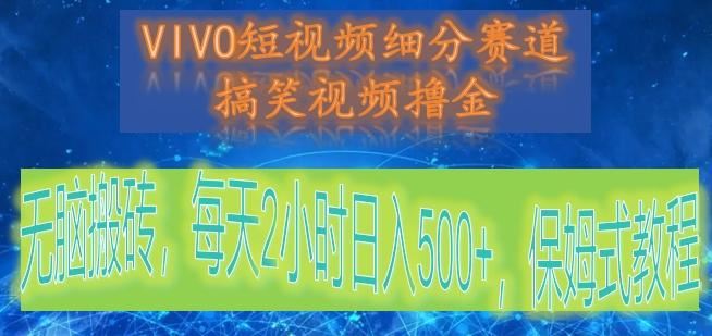 VIVO短视频细分赛道，搞笑视频撸金，无脑搬砖，每天2小时日入500+，保姆式教程-云创智库
