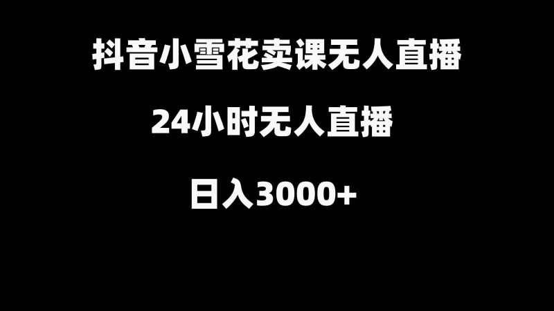 抖音小雪花卖缝补收纳教学视频课程，无人直播日入3000+-云创智库