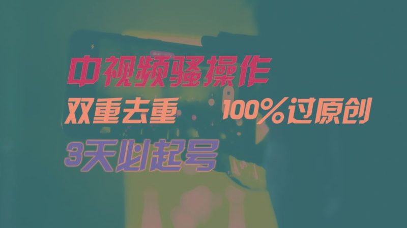 中视频骚操作，双重去重100%过原创，3天比必起号，简单无脑，月入3W+-云创智库