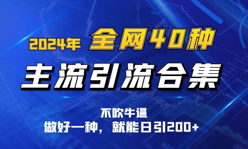 2024年全网40种暴力引流合计，做好一样就能日引100+-云创智库