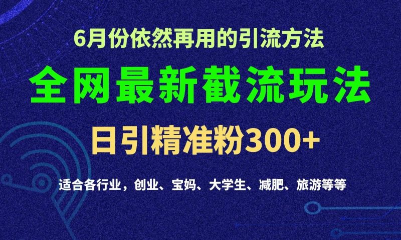 2024全网最新截留玩法，每日引流突破300+-云创智库