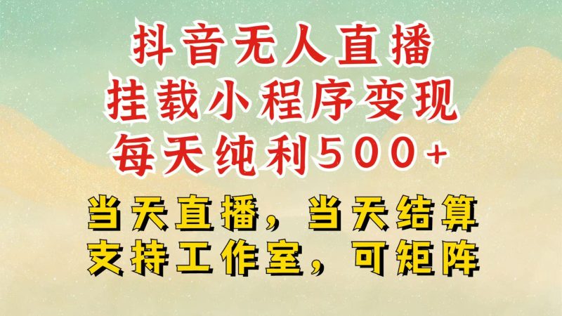 抖音无人挂机项目，轻松日入500+,挂载小程序玩法，不违规不封号，有号的一定挂起来-云创智库