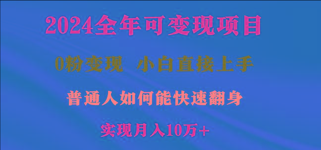 2024全年可变现项目，一天收益至少2000+，小白上手快，普通人就要利用互…-云创智库
