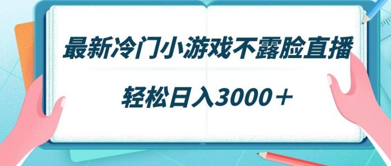 最新冷门小游戏不露脸直播，场观稳定几千，轻松日入3000＋-云创智库