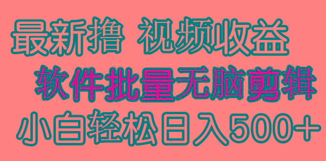 (9569期)发视频撸收益，软件无脑批量剪辑，第一天发第二天就有钱-云创智库