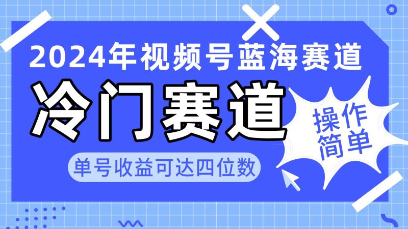 2024视频号冷门蓝海赛道，操作简单 单号收益可达四位数(教程+素材+工具-云创智库
