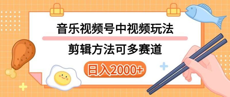 多种玩法音乐中视频和视频号玩法，讲解技术可多赛道。详细教程+附带素…-云创智库