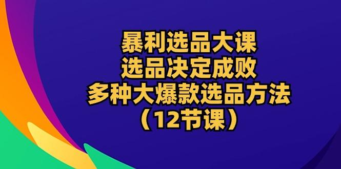 暴利 选品大课：选品决定成败，教你多种大爆款选品方法(12节课-云创智库