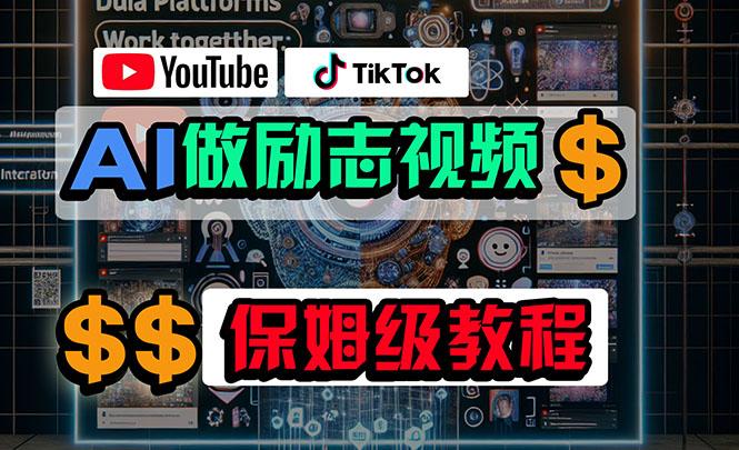 利用AI制作励志视频，在YouTube和TikTok赚钱，小白可做(附工具-云创智库