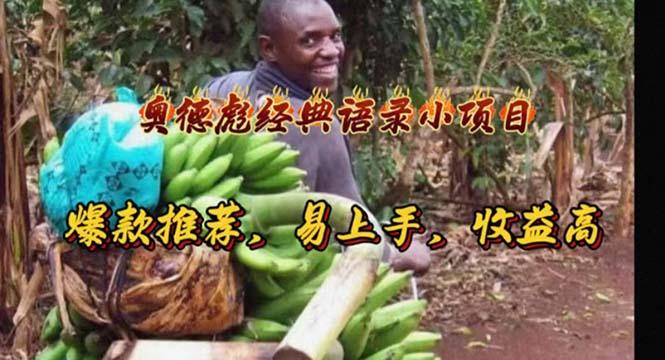 奥德彪经典语录小项目，爆款推荐，易上手，收益高-云创智库