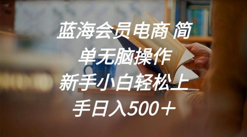 蓝海会员电商 简单无脑操作 新手小白轻松上手日入500＋-云创智库