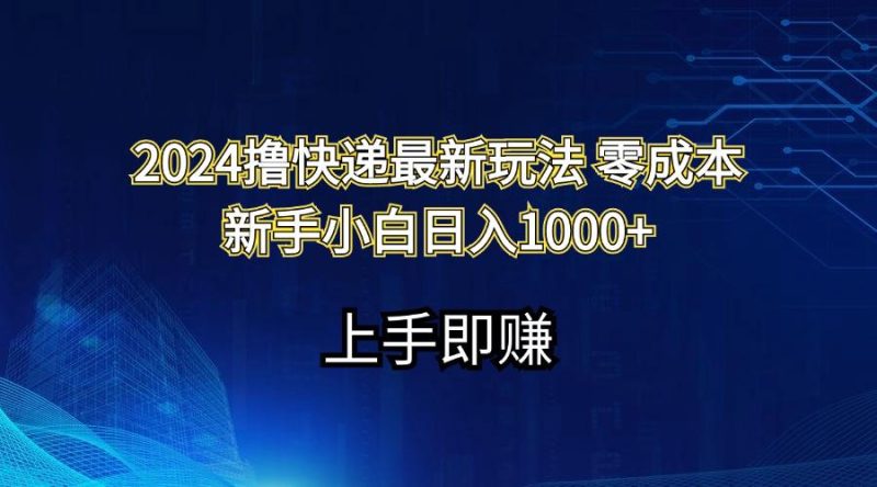 2024撸快递最新玩法零成本新手小白日入1000+-云创智库