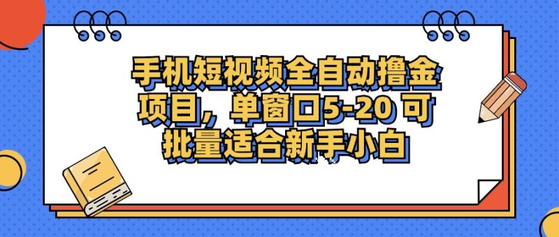 手机短视频掘金项目，单窗口单平台5-20 可批量适合新手小白-云创智库