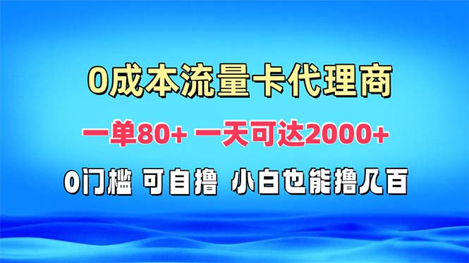 免费流量卡代理一单80+ 一天可达2000+-云创智库