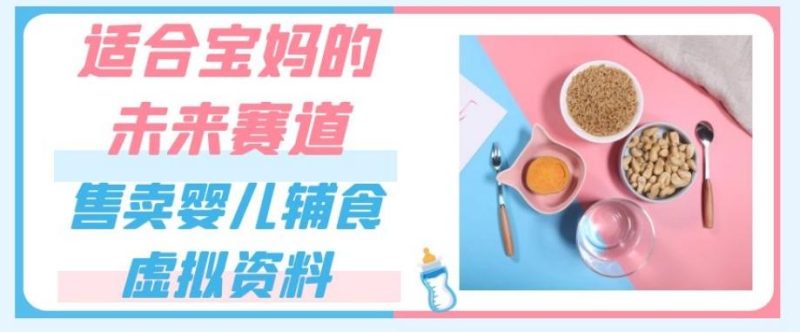 适合宝妈的未来赛道，售卖婴儿辅食虚拟资料，一份9.9-69.9元闭眼赚钱-云创智库