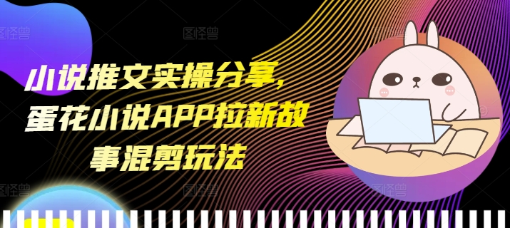 小说推文实操分享，蛋花小说APP拉新故事混剪玩法-云创智库