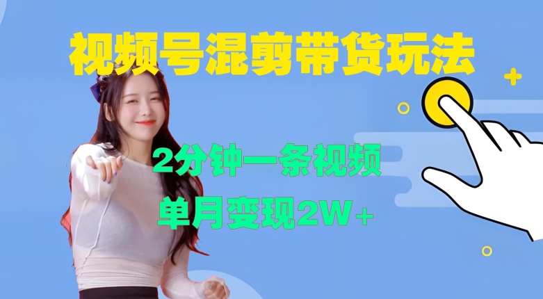 视频号混剪玩法，2分钟一条视频，单月变现2W+【揭秘】-云创智库