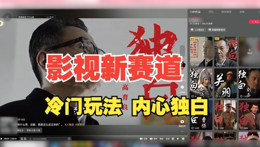 最新影视解说玩法，人物独白，30天涨粉24万+，全流程拆解【揭秘】-云创智库