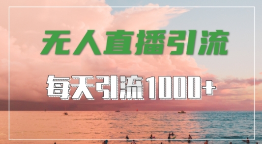 抖音快手视频号全平台通用，无人直播引流法，超暴力引流1000+高质量精准创业粉【揭秘】-云创智库