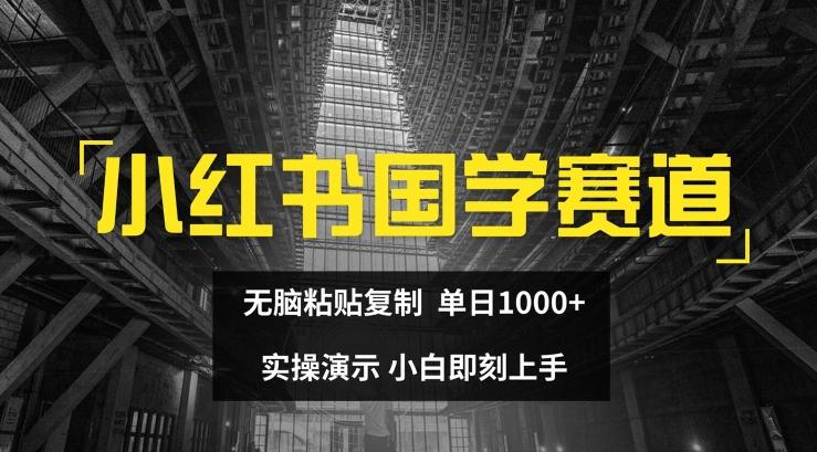 小红书国学赛道，无脑粘贴复制，单日1K，实操演示，小白即刻上手【揭秘】-云创智库