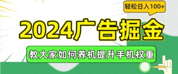 2024广告掘金，教大家如何养机提升手机权重，轻松日入100+【揭秘】-云创智库