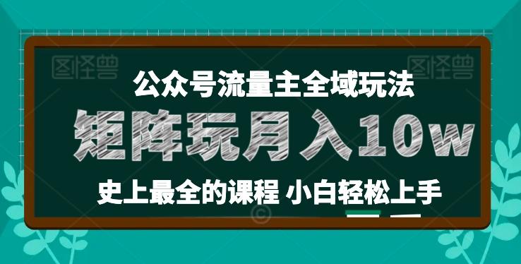 麦子甜公众号流量主全新玩法，核心36讲小白也能做矩阵，月入10w+-云创智库