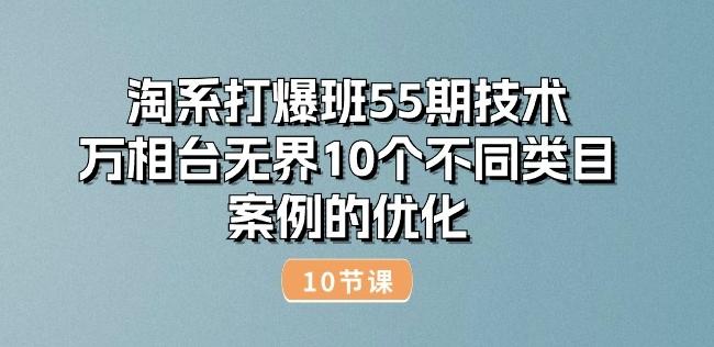 淘系打爆班55期技术：万相台无界10个不同类目案例的优化(10节)-云创智库