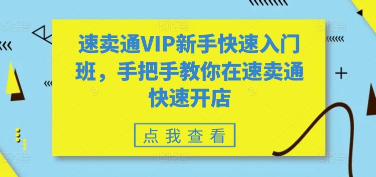 速卖通VIP新手快速入门班，手把手教你在速卖通快速开店-云创智库