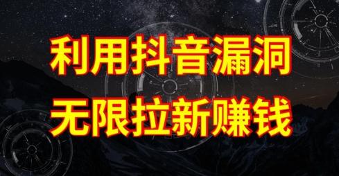 利用抖音链接漏洞，无限拉新赚钱【漏洞原理+操作流程】【揭秘】-云创智库