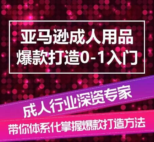 亚马逊成人用品爆款打造0-1入门，系统化讲解亚马逊成人用品爆款打造的流程-云创智库
