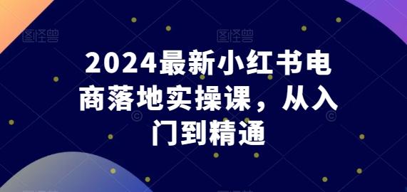 2024最新小红书电商落地实操课，从入门到精通-云创智库