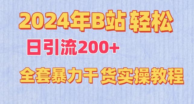 2024年B站轻松日引流200+的全套暴力干货实操教程【揭秘】-云创智库