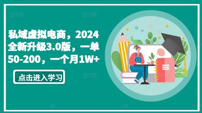 私域虚拟电商，2024全新升级3.0版，一单50-200，一个月1W+【揭秘】-云创智库