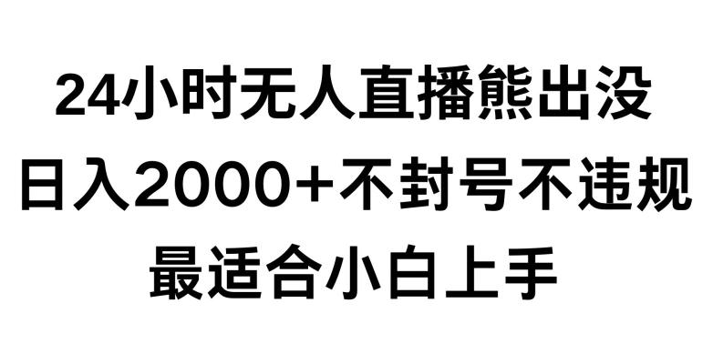 快手24小时无人直播熊出没，不封直播间，不违规，日入2000+，最适合小白上手，保姆式教学【揭秘】-云创智库