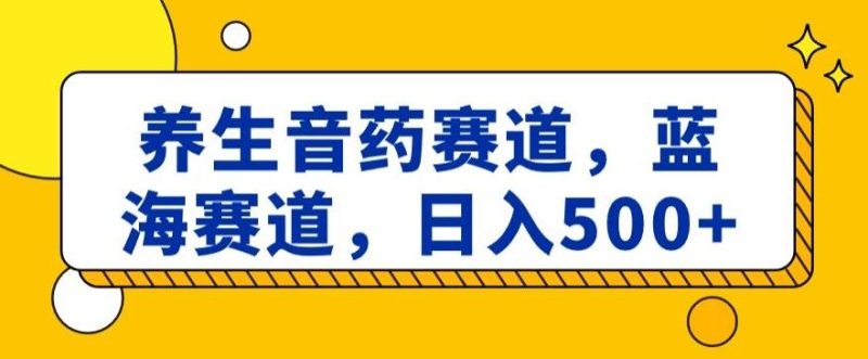 养生音药赛道，蓝海赛道，日入500+【揭秘】-云创智库
