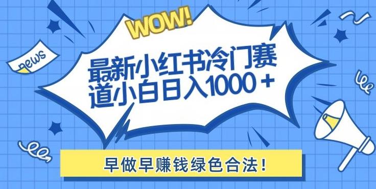 最新小红书冷门赛道日入1000+一部手机小白轻松-云创智库
