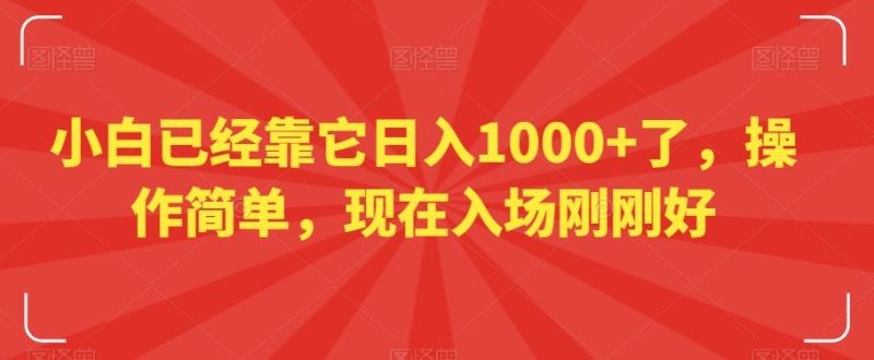 小白已经靠它日入1000+了，操作简单，现在入场刚刚好【揭秘】-云创智库
