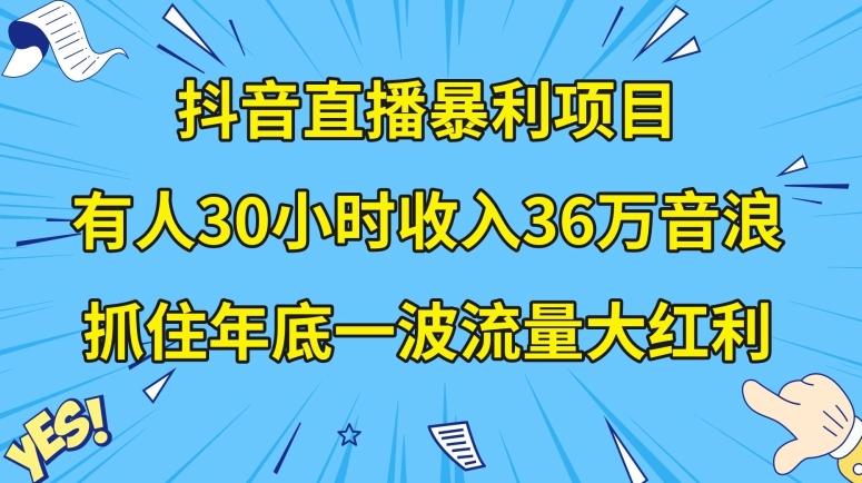 抖音直播暴利项目，有人30小时收入36万音浪，公司宣传片年会视频制作，抓住年底一波流量大红利【揭秘】-云创智库