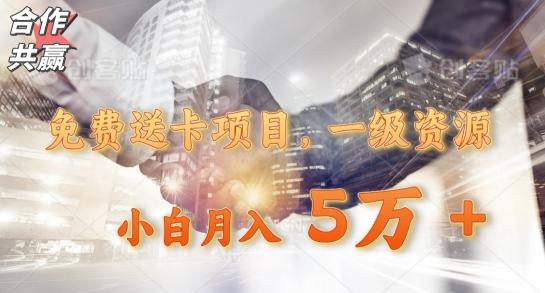 免费送卡项目，一级资源，小白月入5万+-云创智库