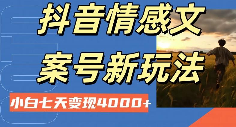 抖音情感文案小白七天变现4000+详细课程-云创智库