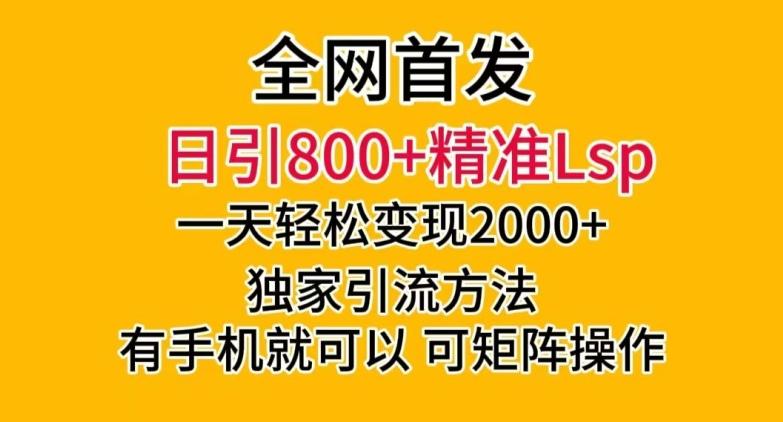 全网首发！日引800+精准老色批，一天变现2000+，独家引流方法，可矩阵操作【揭秘】-云创智库