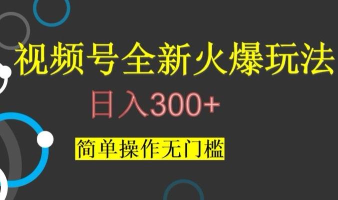 视频号最新爆火玩法，日入300+，简单操作无门槛【揭秘】-云创智库