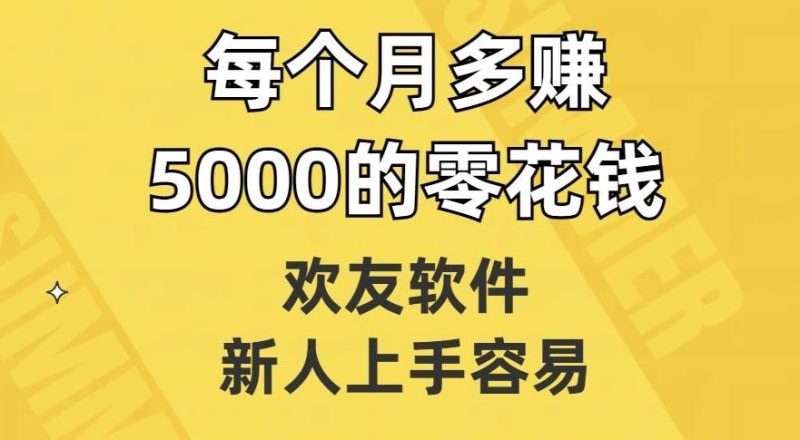 欢友软件，新人上手容易，每个月多赚5000的零花钱【揭秘】-云创智库