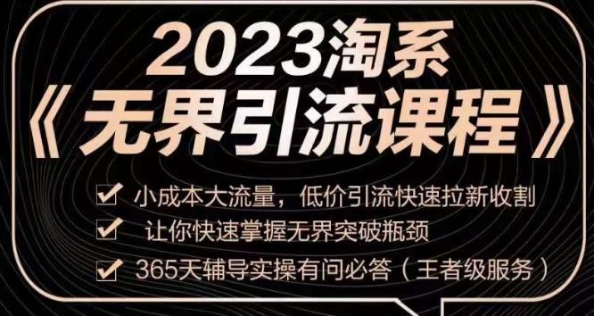 2023淘系无界引流实操课程，​小成本大流量，低价引流快速拉新收割，让你快速掌握无界突破瓶颈-云创智库