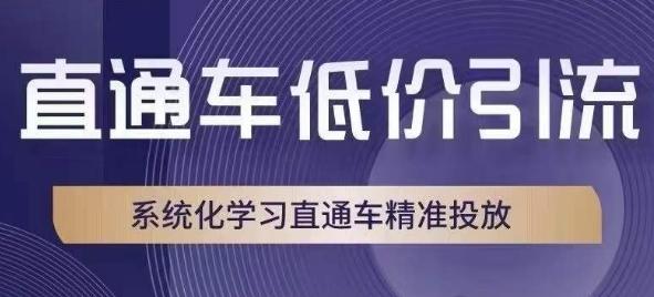 直通车低价引流课，系统化学习直通车精准投放-云创智库