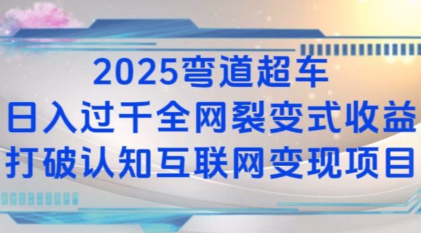 2025弯道超车日入过K全网裂变式收益打破认知互联网变现项目【揭秘】-云创智库
