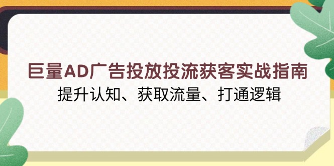 巨量AD广告投放投流获客实战指南，提升认知、获取流量、打通逻辑-云创智库