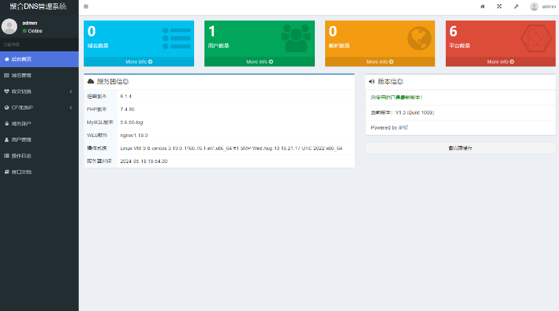 2024最新彩虹聚合DNS管理系统源码v1.3 全开源-云创智库