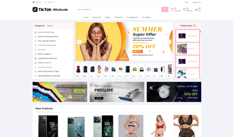 TikTok多语言商城系统源码+落地页 附搭建教程-云创智库